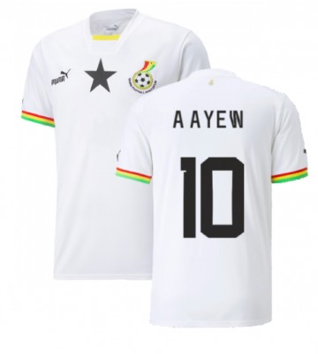 Ghana Andre Ayew #10 Koszulka Podstawowych MŚ 2022 Krótki Rękaw